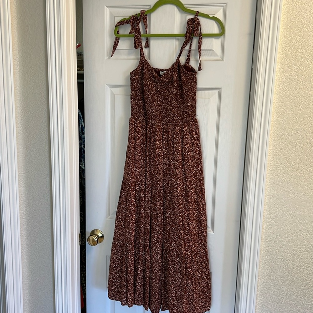 Smocked Midi Floral Dress